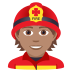 🧑🏽‍🚒 firefighter: medium skin tone display on JoyPixels